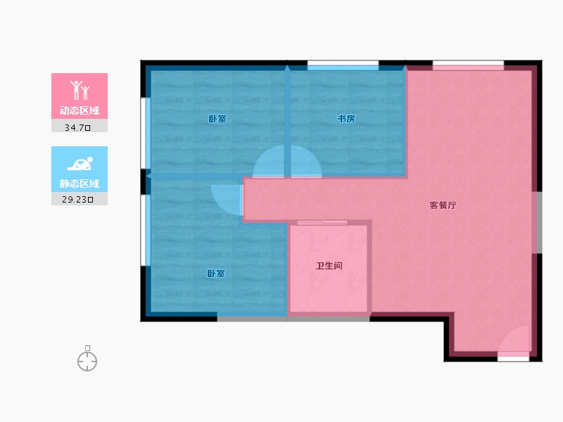 云南省-昆明市-璟泰公馆-58.08-户型库-动静分区