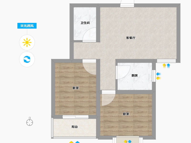 河北省-邢台市-全都城悦府-52.26-户型库-采光通风