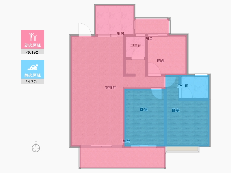 云南省-昆明市-隆盛府-104.00-户型库-动静分区