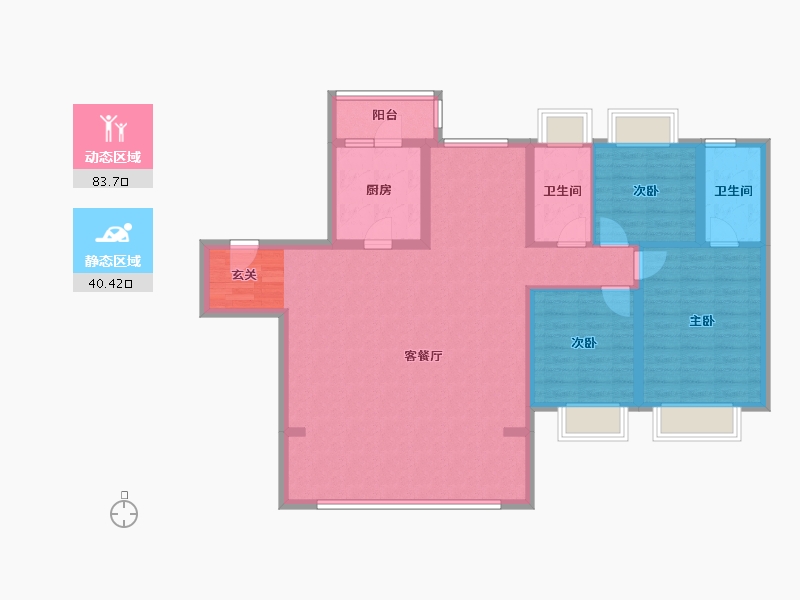 云南省-昆明市-巫家坝金茂广场-112.04-户型库-动静分区