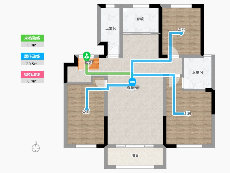 河北省-石家庄市-让山-88.86-户型库-动静线