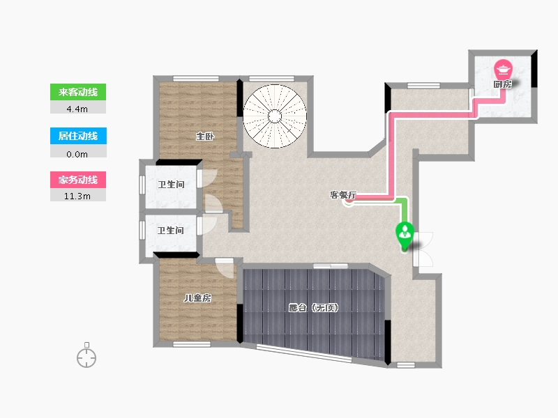 四川省-巴中市-云城·书香美邸-126.57-户型库-动静线