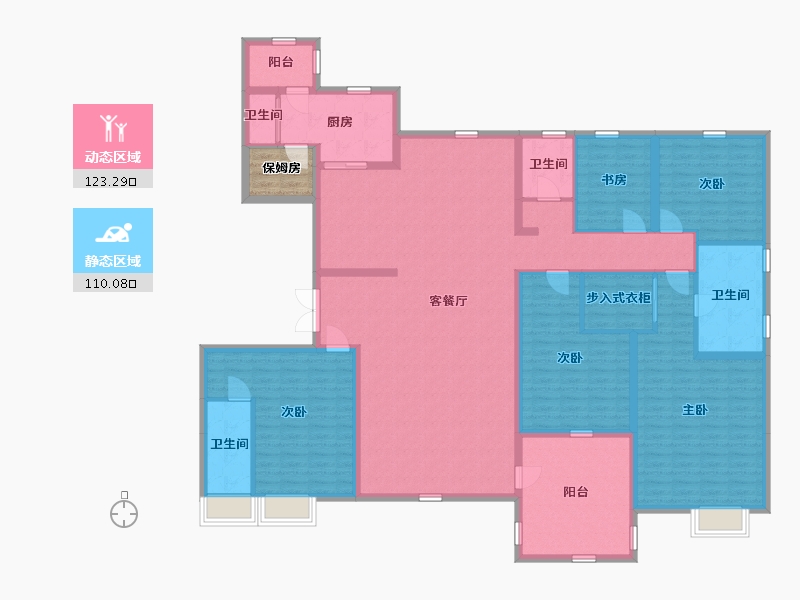 河北省-石家庄市-碧桂园凤凰城-216.19-户型库-动静分区