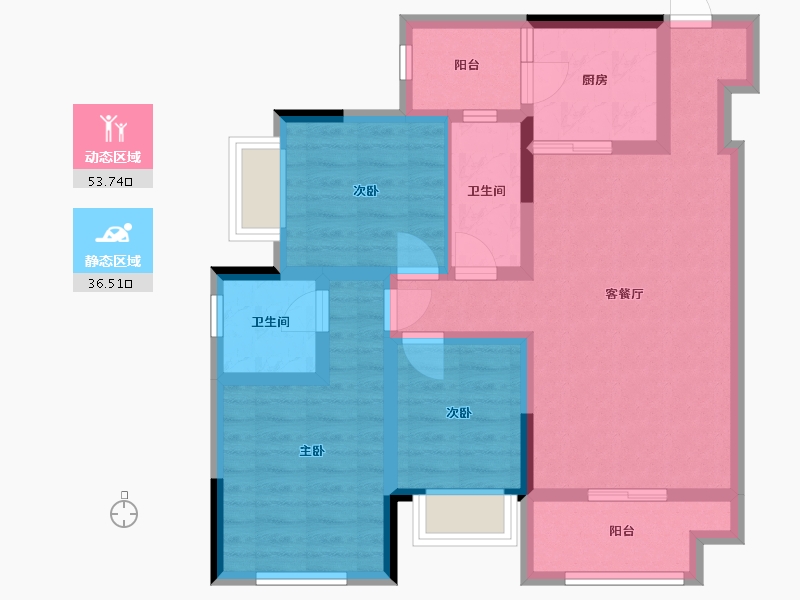 四川省-巴中市-文华春天-78.71-户型库-动静分区