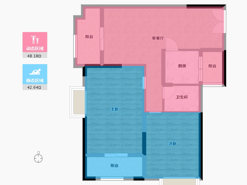 贵州省-贵阳市-清镇住投大都汇-80.87-户型库-动静分区