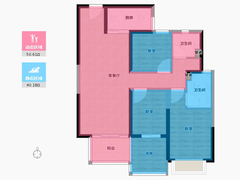 云南省-昆明市-得胜温泉度假公园-80.55-户型库-动静分区