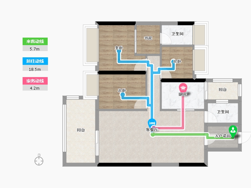 贵州省-遵义市-万象绿城桐樂府-80.91-户型库-动静线