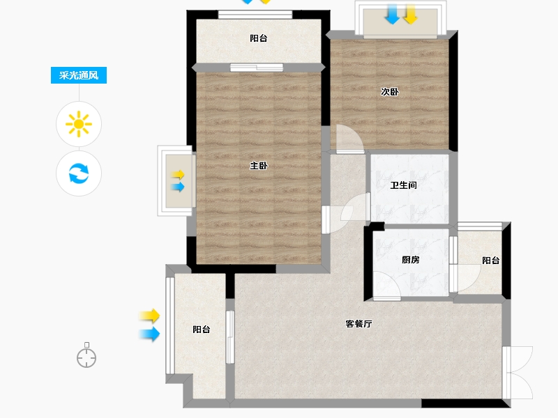 贵州省-贵阳市-清镇住投大都汇-79.02-户型库-采光通风