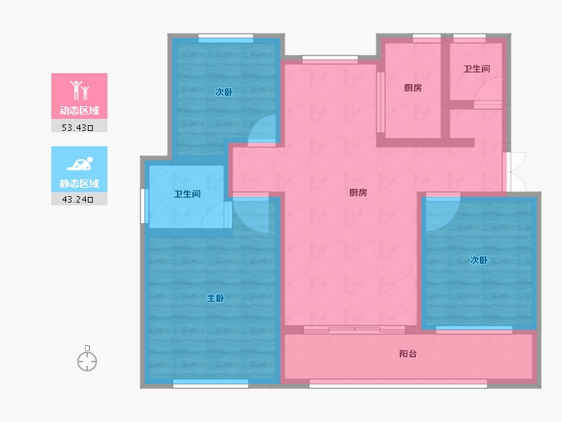 河北省-石家庄市-高远森霖城-84.62-户型库-动静分区