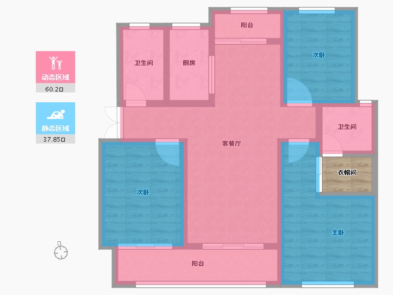 河北省-石家庄市-高远森霖城-89.16-户型库-动静分区