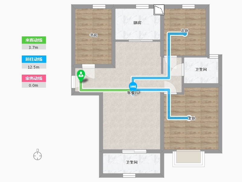 河北省-石家庄市-碧桂园凤凰城-70.28-户型库-动静线