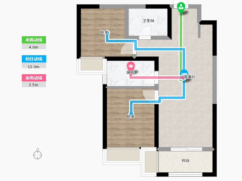 河北省-邯郸市-保利堂悦-61.58-户型库-动静线