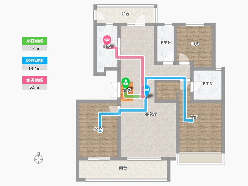 河北省-石家庄市-让山-103.89-户型库-动静线