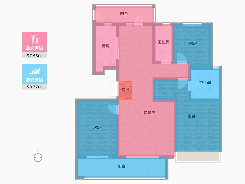 河北省-石家庄市-让山-103.89-户型库-动静分区