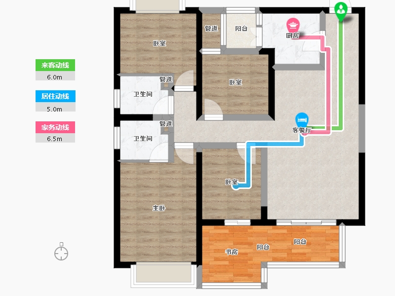 云南省-昆明市-得胜温泉度假公园-97.32-户型库-动静线