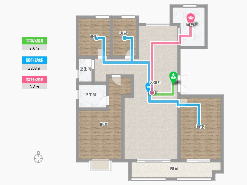 河北省-石家庄市-天功颂园-126.00-户型库-动静线