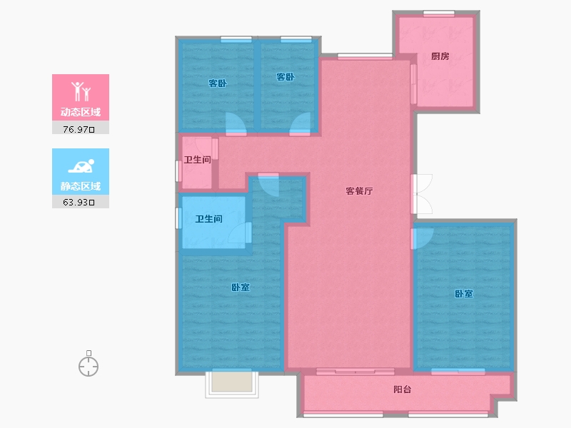 河北省-石家庄市-天功颂园-126.00-户型库-动静分区