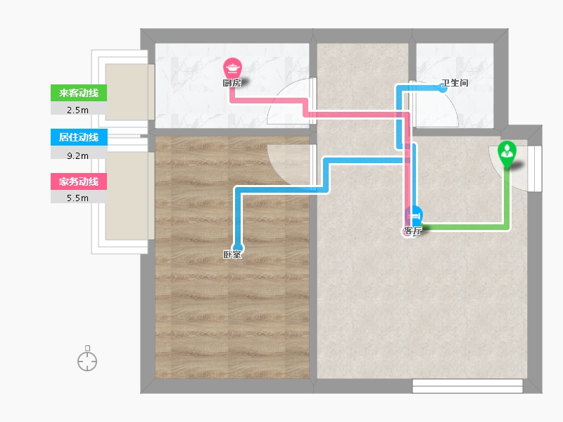 河北省-石家庄市-光华里悦公馆-34.96-户型库-动静线