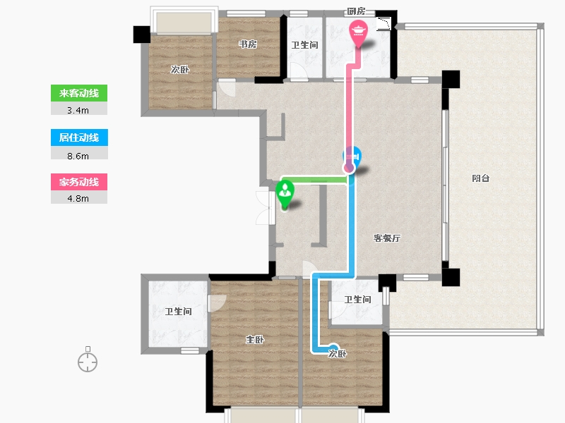 贵州省-贵阳市-碧桂园凤凰城-149.60-户型库-动静线