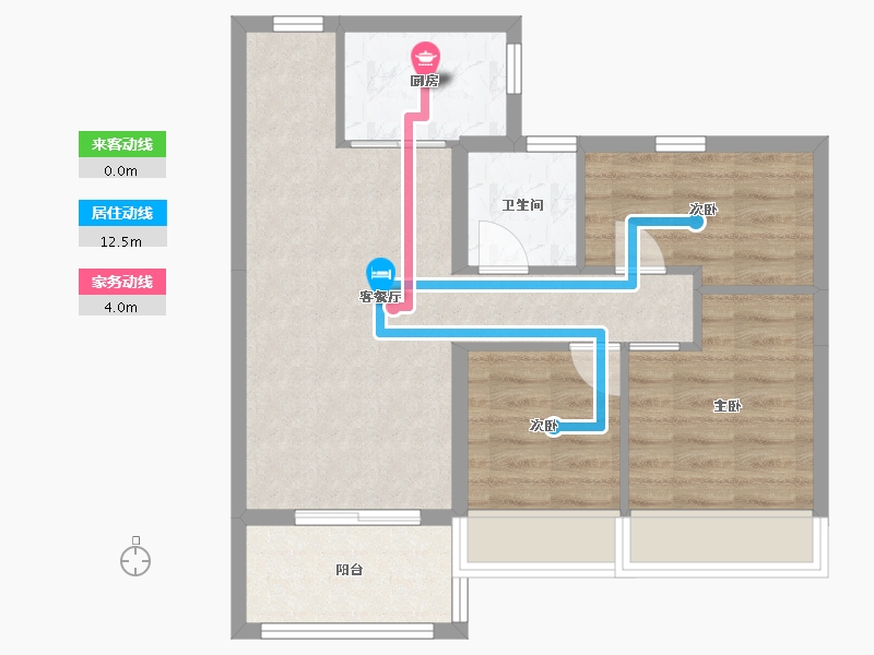 贵州省-贵阳市-碧桂园凤凰城-61.37-户型库-动静线