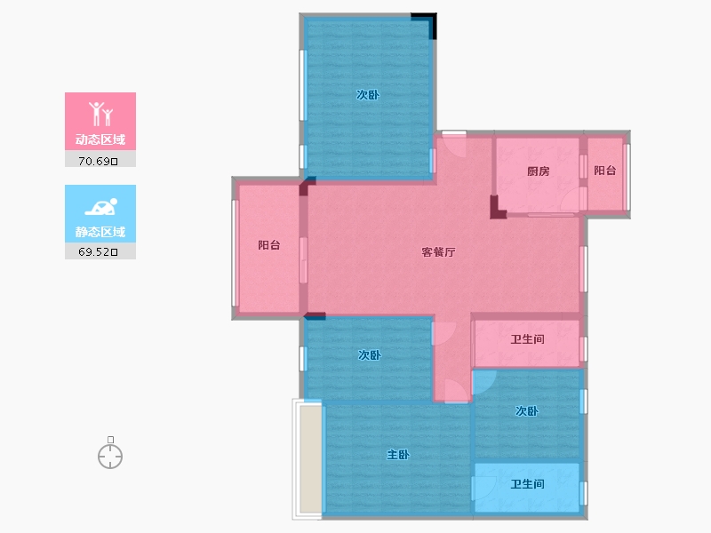 贵州省-贵阳市-碧桂园茶马古镇-127.50-户型库-动静分区