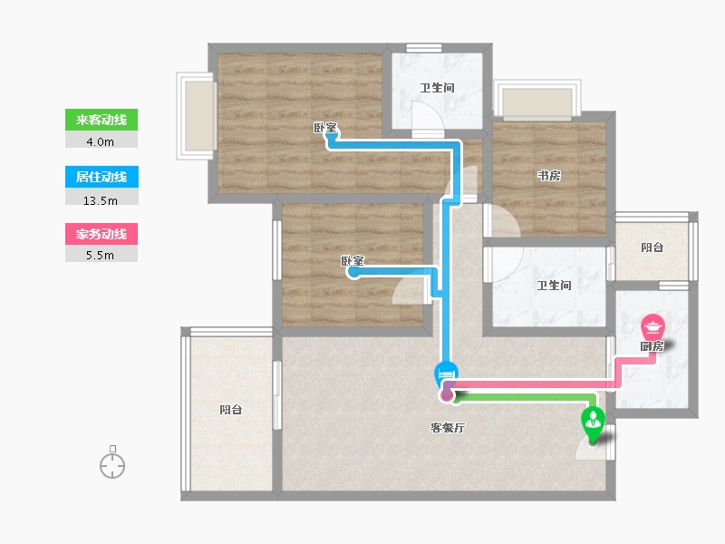 云南省-昆明市-蓝光德商天域-77.63-户型库-动静线