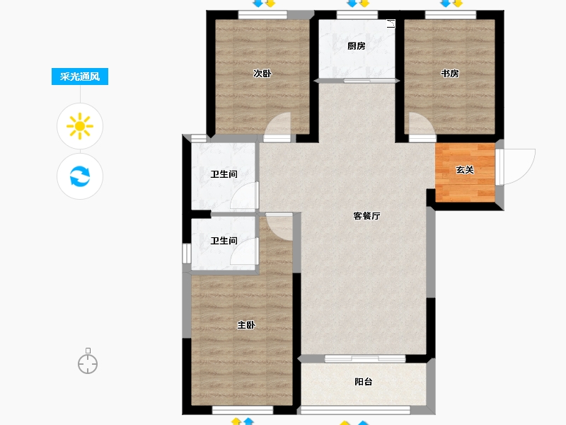 河北省-石家庄市-让山-80.27-户型库-采光通风