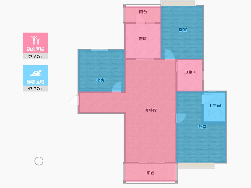 云南省-昆明市-隆盛府-104.00-户型库-动静分区