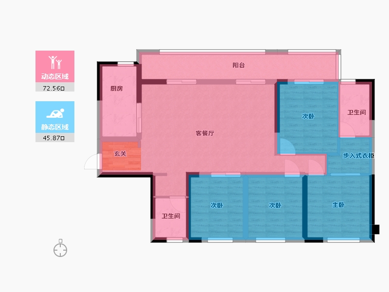 贵州省-贵阳市-青秀2046-105.69-户型库-动静分区