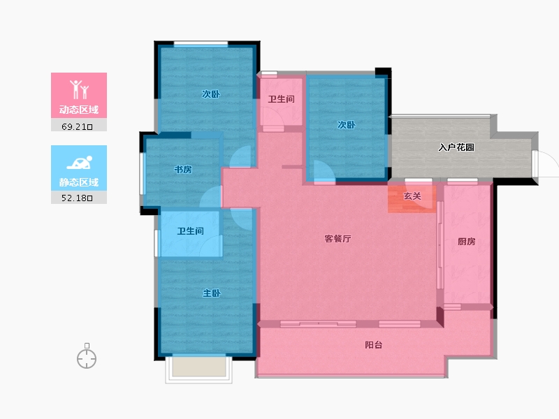 广西壮族自治区-桂林市-交投澜湖国际-119.84-户型库-动静分区