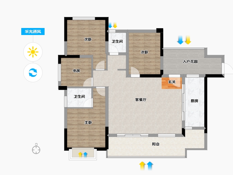 广西壮族自治区-桂林市-交投澜湖国际-119.84-户型库-采光通风