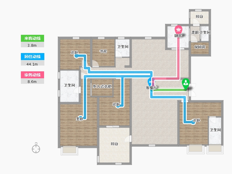 河北省-石家庄市-碧桂园凤凰城-209.40-户型库-动静线