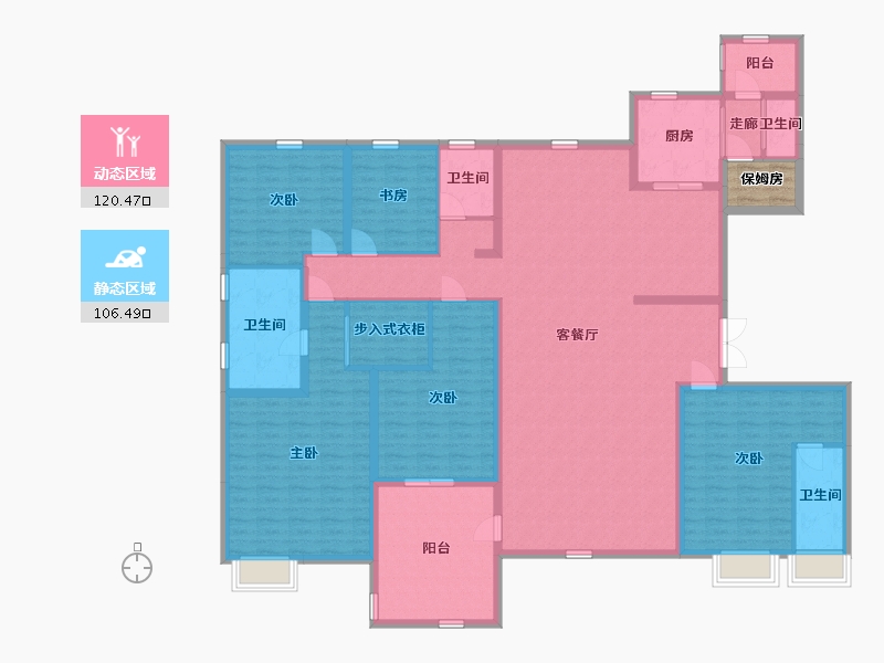 河北省-石家庄市-碧桂园凤凰城-209.40-户型库-动静分区