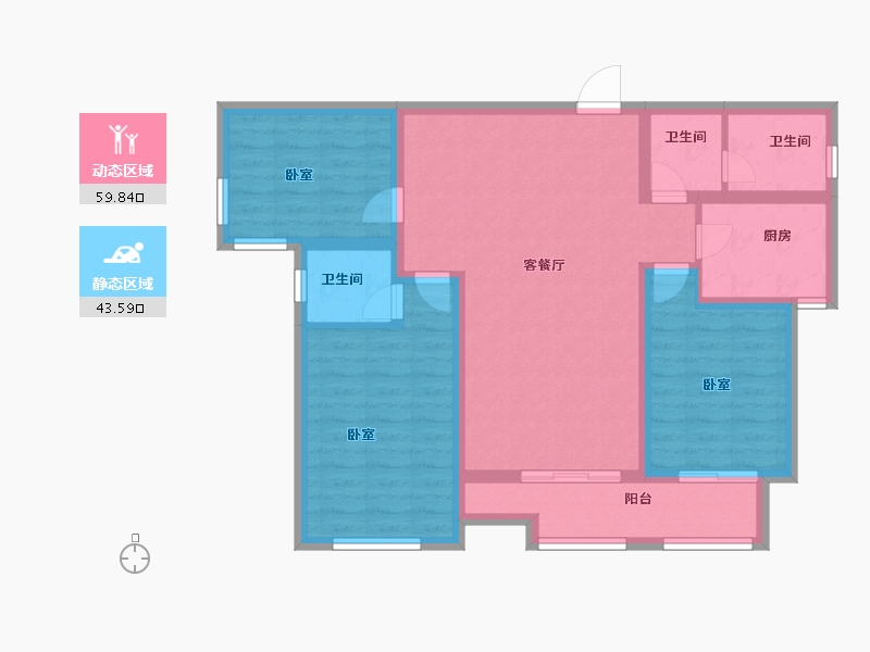 河北省-石家庄市-天功颂园-91.99-户型库-动静分区