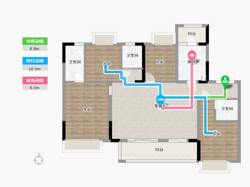 贵州省-贵阳市-蓝光雍锦湾-112.46-户型库-动静线