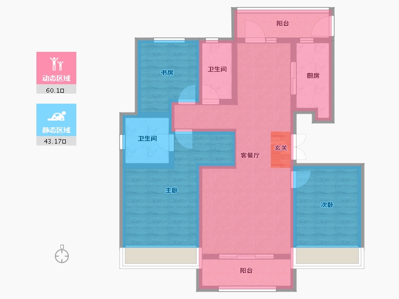 河北省-石家庄市-让山-90.67-户型库-动静分区