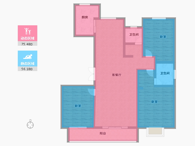 河北省-石家庄市-天功颂园-118.00-户型库-动静分区