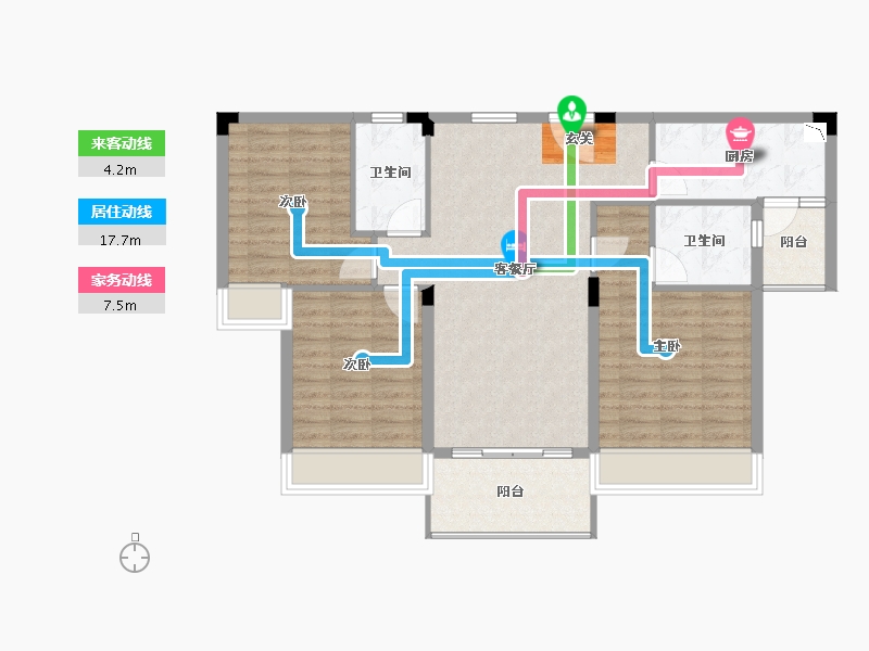 广西壮族自治区-桂林市-灵川碧桂园-93.99-户型库-动静线