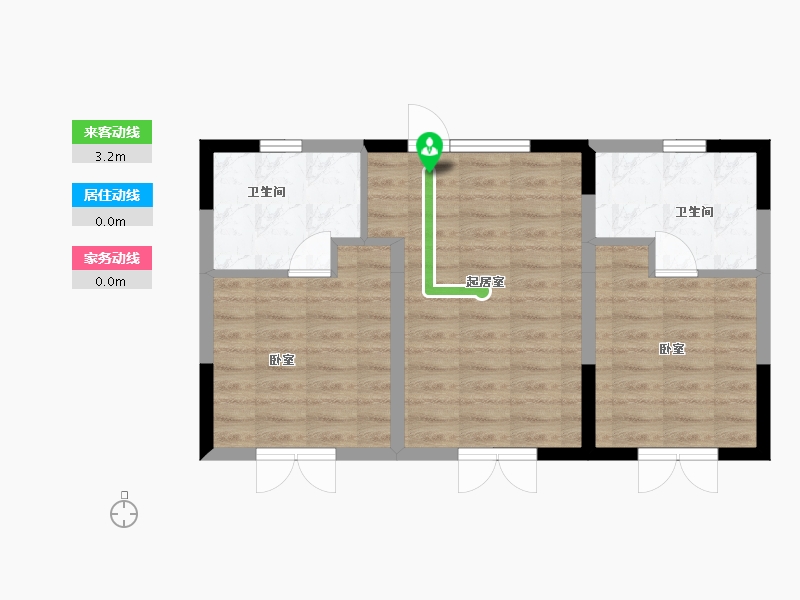 云南省-昆明市-滇池南湾未来城-54.96-户型库-动静线