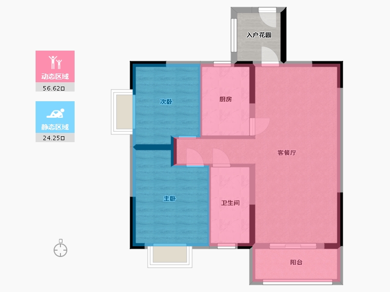 贵州省-贵阳市-上和国际-77.23-户型库-动静分区