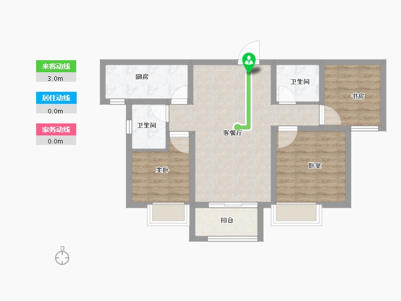 河北省-石家庄市-让山-67.70-户型库-动静线