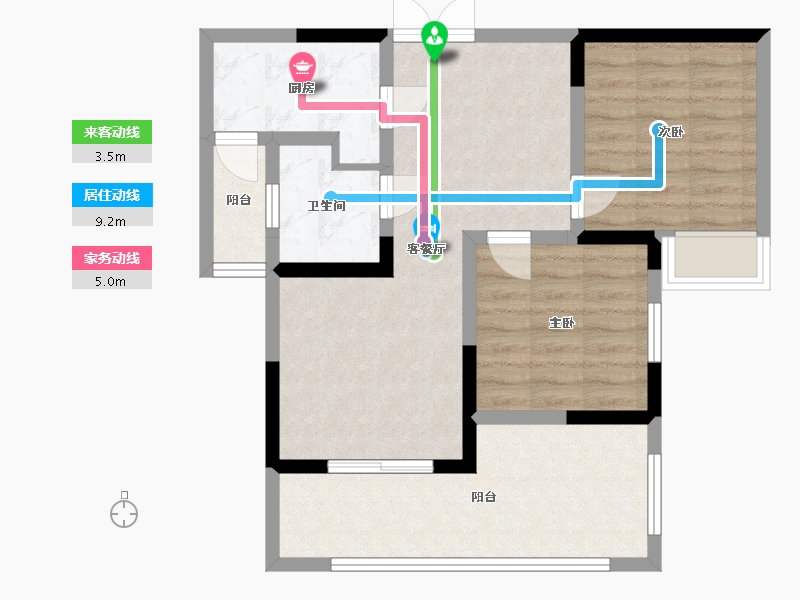 贵州省-贵阳市-施格名门-70.62-户型库-动静线