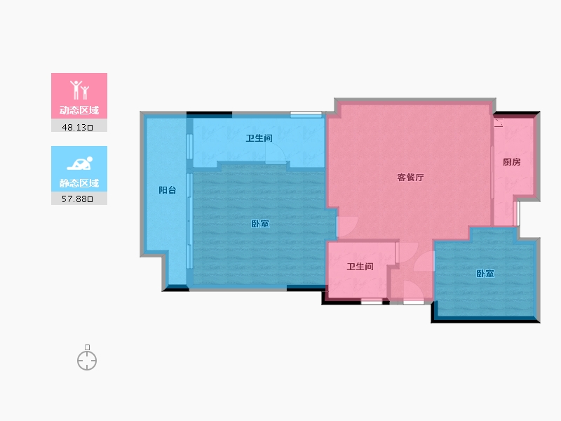 四川省-成都市-花样年大溪谷云缦-97.09-户型库-动静分区