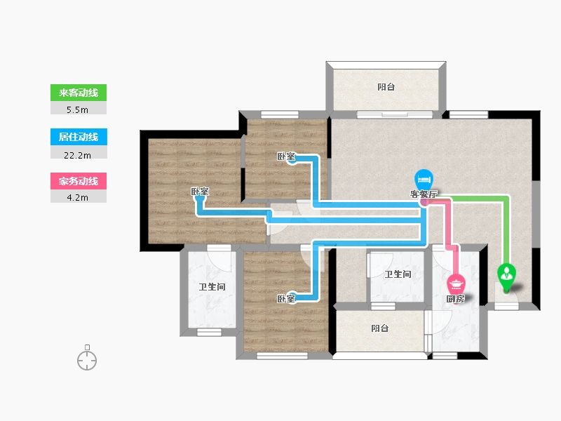 四川省-眉山市-融创南凌樾-83.47-户型库-动静线