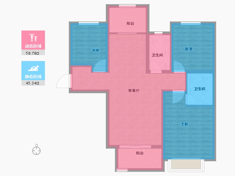 河北省-石家庄市-让山-93.00-户型库-动静分区