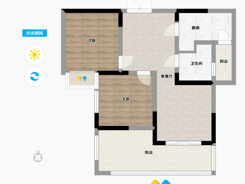 贵州省-贵阳市-施格名门-70.60-户型库-采光通风