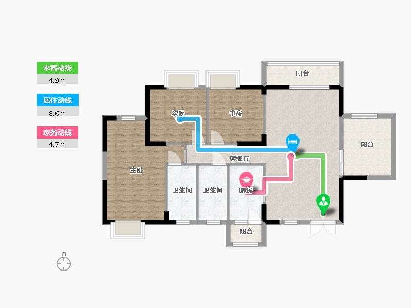 贵州省-贵阳市-上和国际-112.91-户型库-动静线