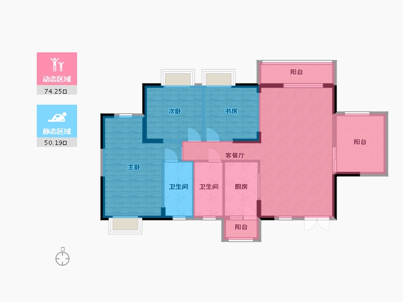 贵州省-贵阳市-上和国际-112.91-户型库-动静分区