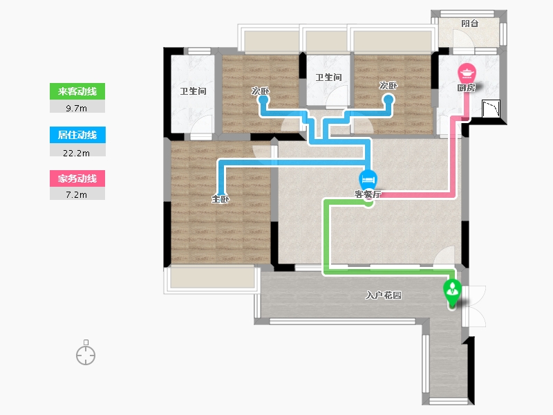 四川省-成都市-恒大银海湖-96.30-户型库-动静线