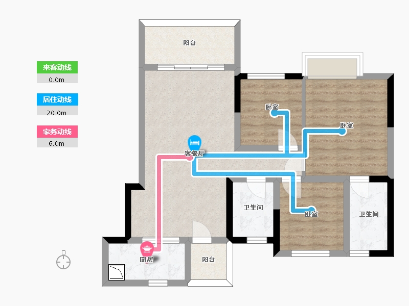 四川省-眉山市-融创南凌樾-77.35-户型库-动静线